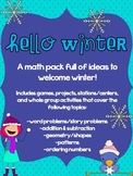 Hello Winter: Math Mega Pack (Addition/Subtraction, Geometry, Patterns)