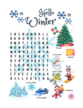 Preview of Hello Winter - Word Search Puzzles