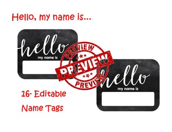 Preview of Hello, my name is...