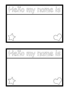hello my name is name badge printable 2 per page by teaching makes me happy