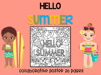 Preview of Hello summer collaborative poster 20 pages