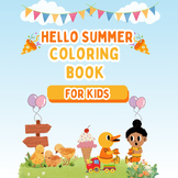 Hello summer coloring pages for kids