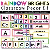 Rainbow Brights - Colorful Classroom Basics Decor Kit