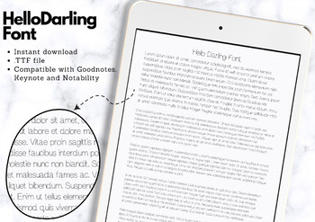 Preview of HelloDarling Handwritten Font Digital Download
