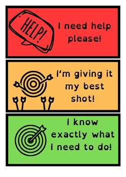 Preview of Help Cards, I Need Help Signs, Teacher Help Cards