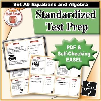 Preview of Help Fifth Grade Kids Prep for EQUATIONS and ALGEBRA on Standardized Tests!