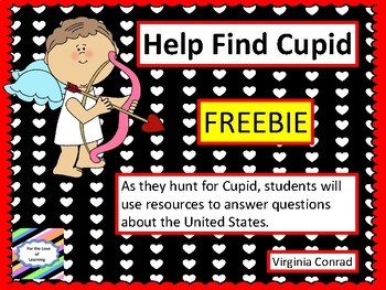 Preview of Help Find Cupid!    Explore the United States to Find Him