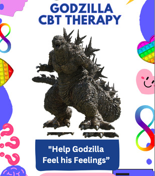 Preview of Help Godzilla Feel His Feelings-A Neurodivergent Affirming CBT Activity for Kids