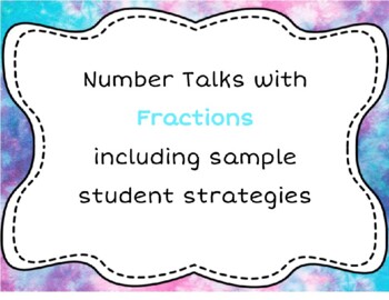 Preview of Help! I have to teach Fractions! (Number Talks)