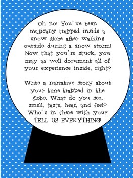 "Help! I'm Trapped in a Snow Globe" Writing Prompt by The Artsy Apple