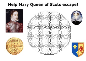 Help Mary Queen of Scots escape maze puzzle by Steven s Social Studies