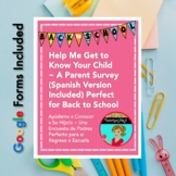 Parent Survey Editable in English & Spanish + Google Forms