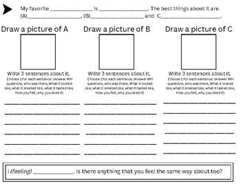 Preview of Help Me Write - Personal Narrative Graphic Organizer