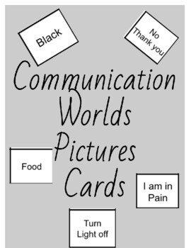 Preview of Non-Verbal communicate worlds Cards! speech therapy ABA OT