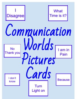 Preview of Non-Verbal communicate worlds cards speech therapy ABA OT DTT trail