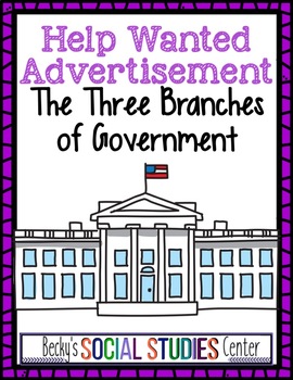 Preview of Three Branches of Government & Constitution Project: Help Wanted Ad