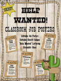 Help Wanted Western Job Posters {Editable}