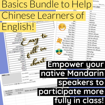 Preview of Help Your Chinese Speakers of English Excel & Feel at Home in Your Classroom!