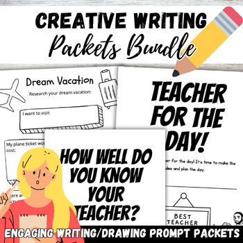Preview of Help Your Students Enjoy Writing Creative Writing Packets Bundle