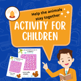 Help animals stay together//Activity for children