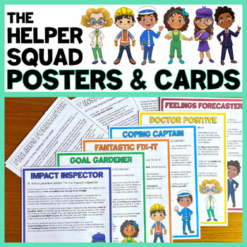 Preview of Helper Squad Posters - CBT-Based Elementary School Counseling Series