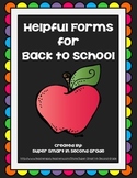 Helpful Forms For Back to School