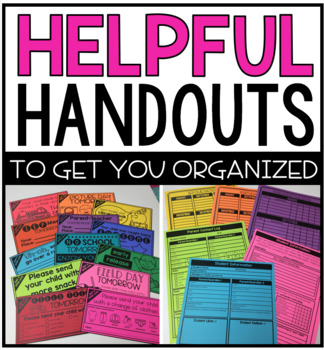 Preview of Helpful Handouts for Special Education (parent notes, reminders, posters)