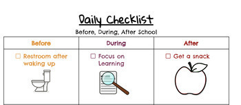 Preview of Helpful Routines: Daily Checklist for Elementary/Middle Aged Children
