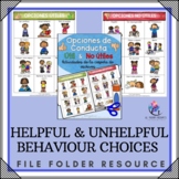 Helpful & Unhelpful Behaviour Choices - File Folder Activi