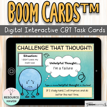 Preview of Challenge That Thought! CBT Based Digital Boom Cards™ Activity