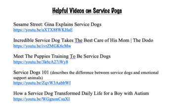 Preview of Helpful Videos on Service Dogs