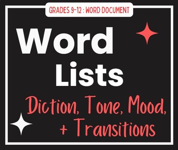 Preview of Helpful Word Lists
