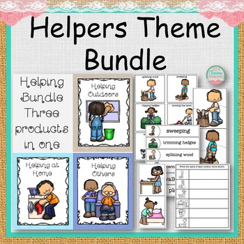 Preview of Helper Theme Bundle Matching Tasks and Worksheets