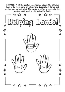 Helping Hands - Stars of the Day, Helpers by Lovely Teacher Things
