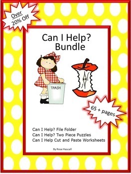 Preview of Helping Hands Bundle Back to School Special Education Morning Work Worksheets