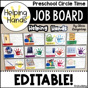 Preview of Helping Hands Preschool Classroom Job Board