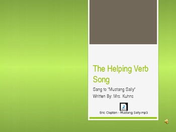 Preview of Helping Verb Song