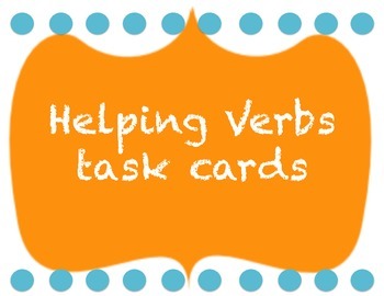 Preview of Helping Verbs task cards