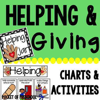 Preview of Helping and Giving Charts, Activities, and Class Projects