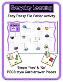 Hemisphere - Shape - Yes / No File Folder with PECS Icon C
