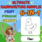 Hen 6in1 Bundle - Print D'Nealian Cursive Handwriting Work