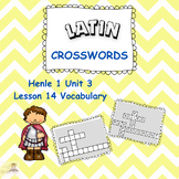 Henle 1 Lesson 14 Vocabulary Crossword