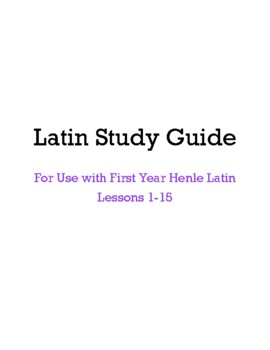 Preview of Henle First Year Latin Study Guide Lessons 1-15