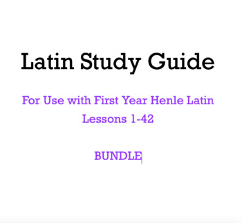 Preview of Henle First Year  Latin Study Guide Lessons 1-42