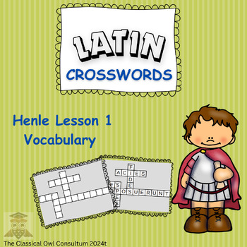Preview of Henle Latin 1 Lesson 1 Vocabulary Crossword