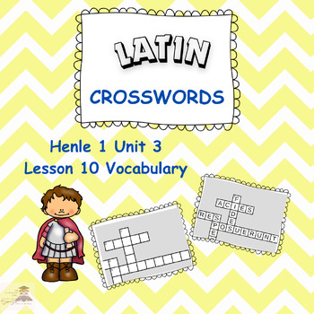 Preview of Henle Latin 1 Lesson 10 Vocabulary Crossword