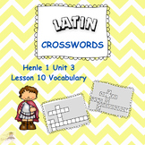 Henle Latin 1 Lesson 10 Vocabulary Crossword