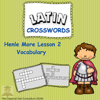 Preview of Henle Latin 1 Lesson 2 More Vocabulary Crossword