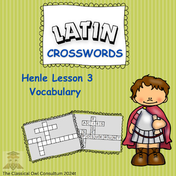 Preview of Henle Latin 1 Lesson 3 Vocabulary Crossword