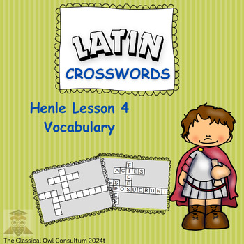 Preview of Henle Latin 1 Lesson 4 Vocabulary Crossword